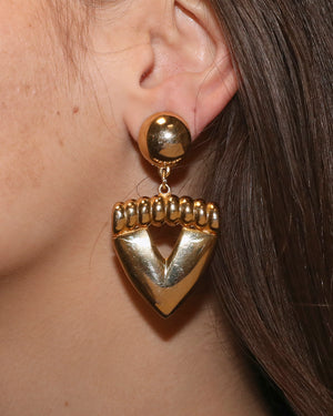 Boucles d'oreilles triangle d'or