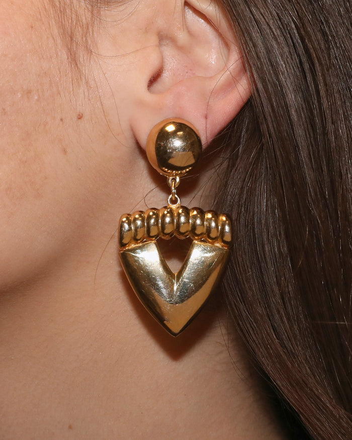 Boucles d'oreilles triangle d'or