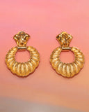 Boucles d'oreilles striées or