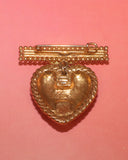 Broche coeur pendant