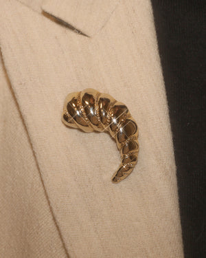 Broche Corne torsadée