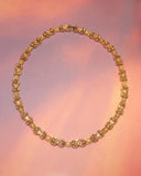 Collier lune noir et or