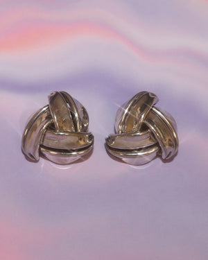 Boucles d'oreilles triangulaires argentées