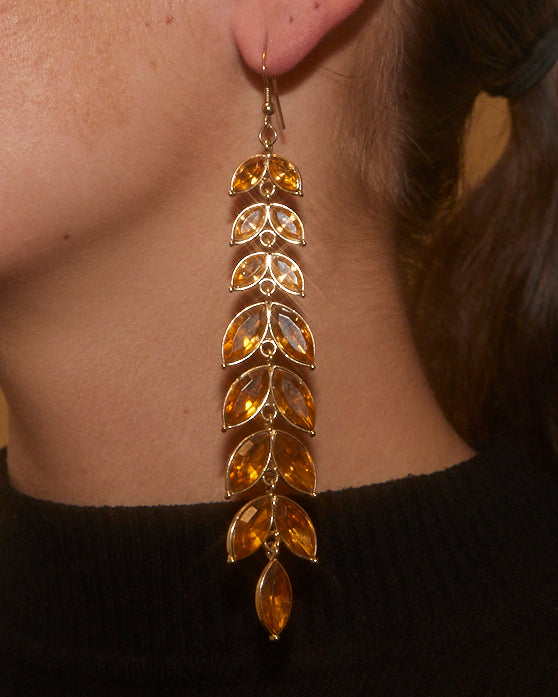 Boucles d'oreilles Strass Automne à louer