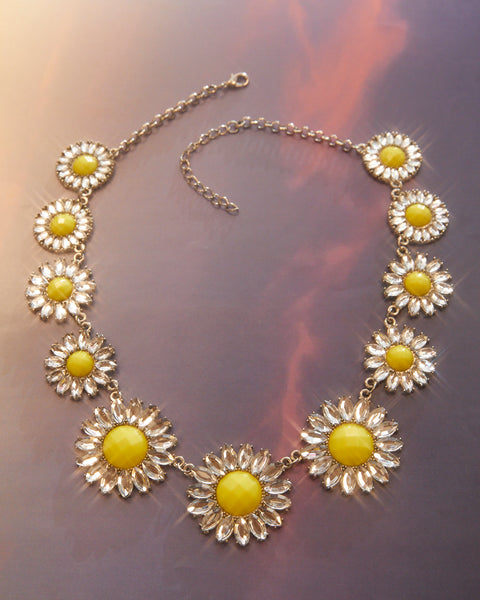 Collier Marguerite strass