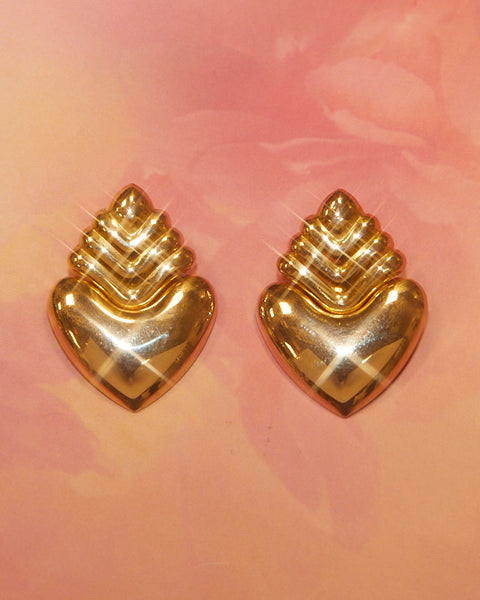 Boucles d'oreilles Coeur baroque