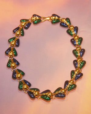 Collier Vert et Bleu