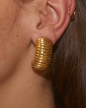 Boucles d'oreilles Créoles striées