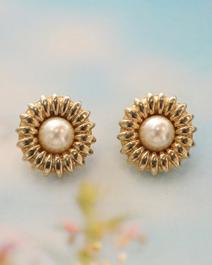 Boucles d'oreilles Marguerite Perle