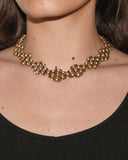 Collier vintage articulé doré