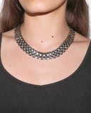 Collier argenté maille articulée