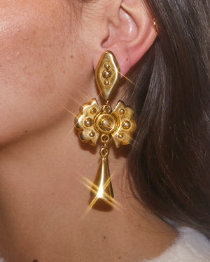 Boucles d'oreilles éthniques dorées