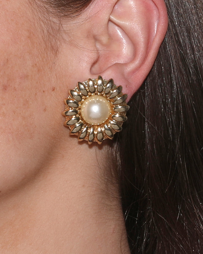 Boucles d'oreilles Marguerite Perle