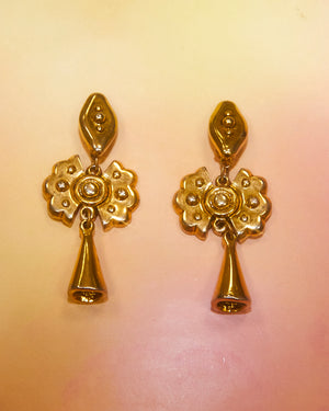 Boucles d'oreilles éthniques dorées