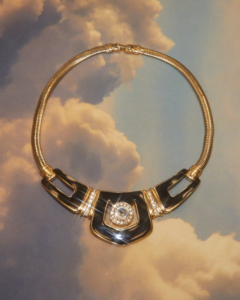 Collier plastron noir