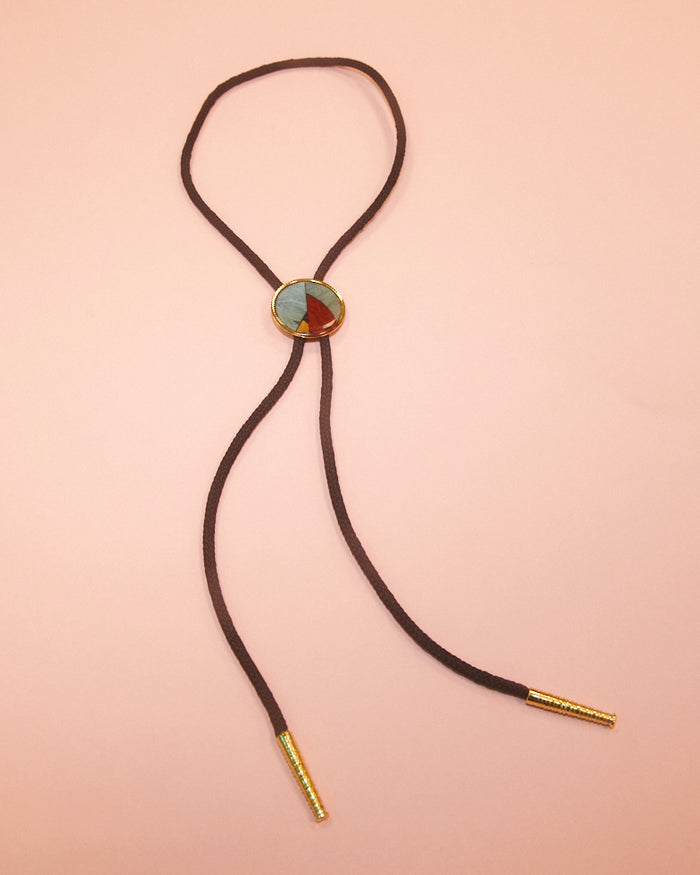 Bolo Tie médaillon coloré