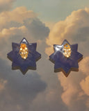 Boucles d'oreilles étoiles bleues