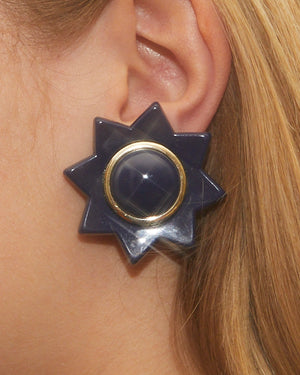 Boucles d'oreilles étoiles bleues