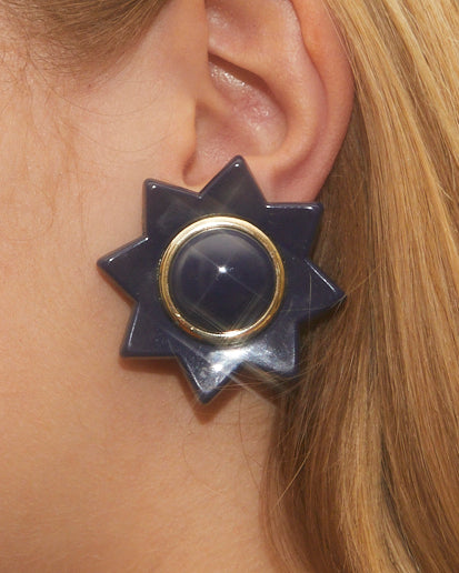 Boucles d'oreilles étoiles bleues