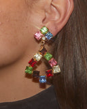 Boucles d'oreilles multicolores