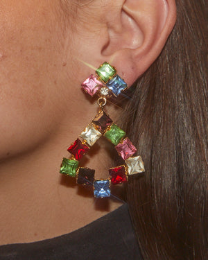 Boucles d'oreilles multicolores
