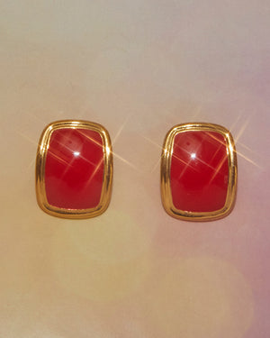 Boucles d'oreilles rouges