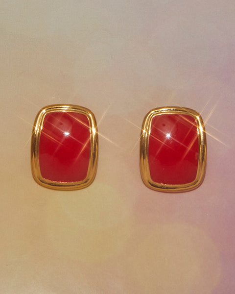 Boucles d'oreilles rouges