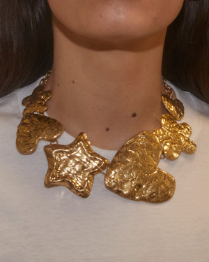 Collier martelé doré
