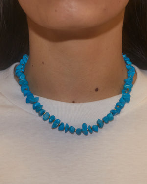 Collier pierres bleues