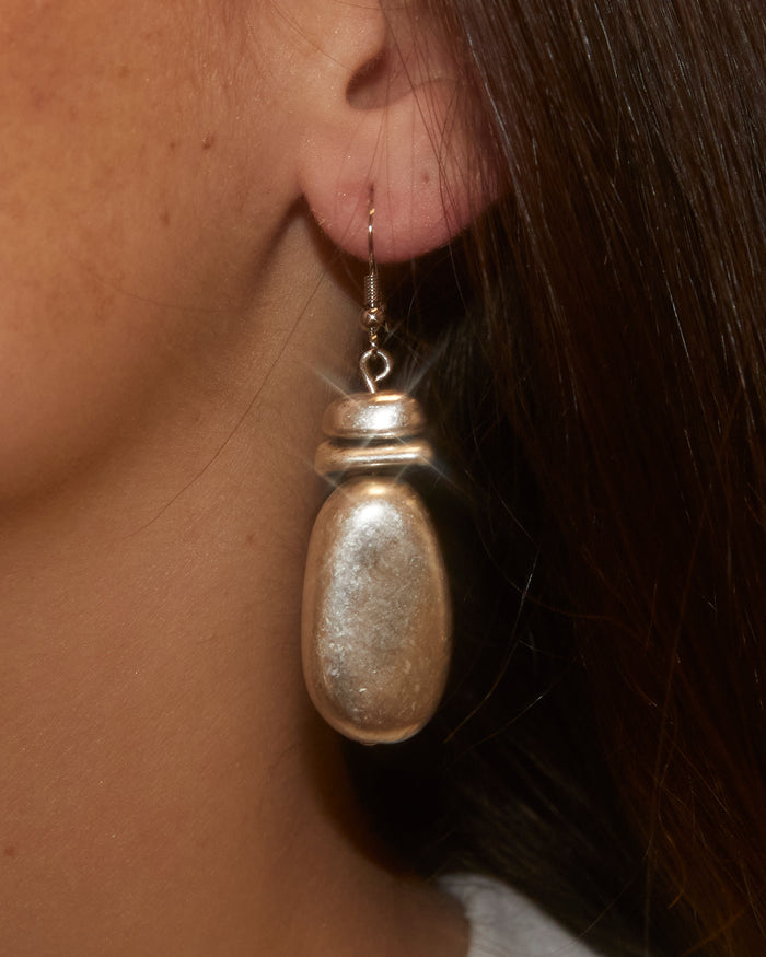 Boucles d'oreilles perles argentées