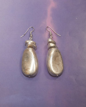 Boucles d'oreilles perles argentées