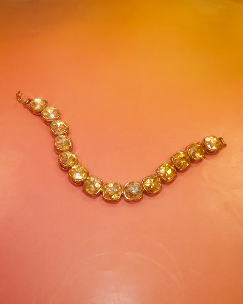 Bracelet articulé strass champagne