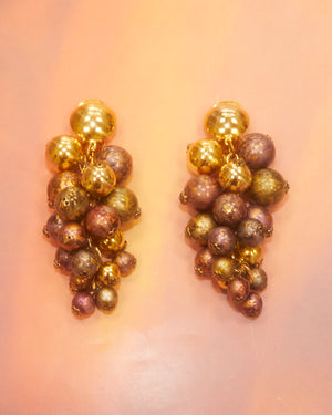 Boucles d'oreilles grappes violettes