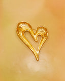 Broche coeur doré