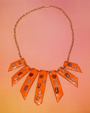 Collier ethnique orange