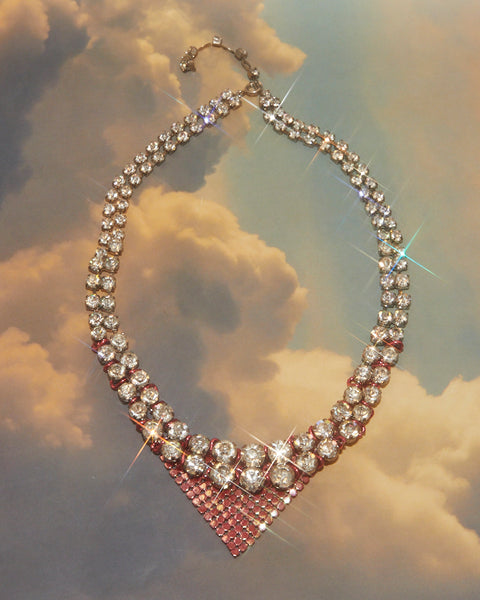 Collier cote de mailles et strass