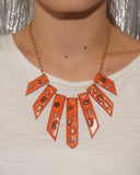 Collier ethnique orange