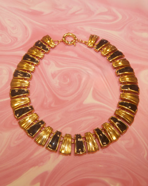 Collier Noir et Or