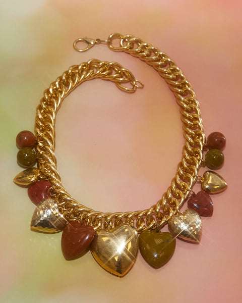 Collier coeurs Automne