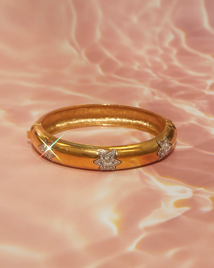 Jonc doré et strass