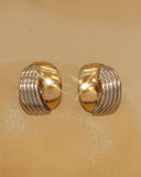 Boucle d'oreilles argentées dorées