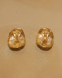 Boucle d'oreilles argentées dorées