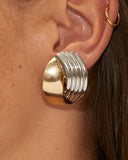 Boucle d'oreilles argentées dorées