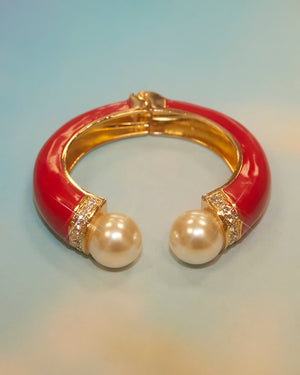 Bracelet rouge à perles