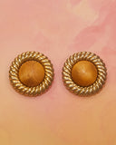 Boucles d'oreilles Marguerite en bois
