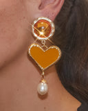 Boucles d'oreilles oranges