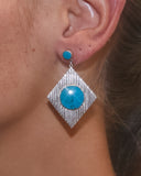 Boucles d'oreilles turquoise et argent