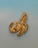 Broche banane à strass