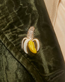 Broche banane à strass