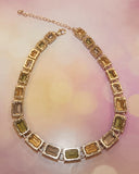 Collier strass rectangulaires